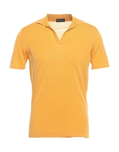 Shop Drumohr Man Sweater Apricot Size 40 Cotton In Orange