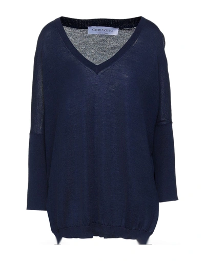 Shop Gran Sasso Sweaters In Dark Blue