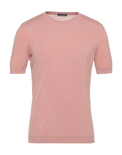 Shop Drumohr Man Sweater Blush Size 42 Cotton In Pink