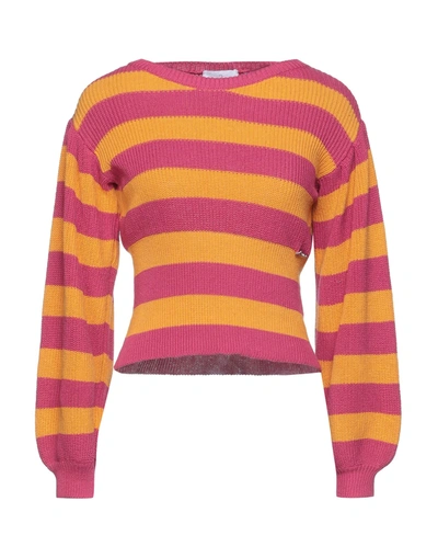 Shop Berna Woman Sweater Fuchsia Size S Cotton, Acrylic