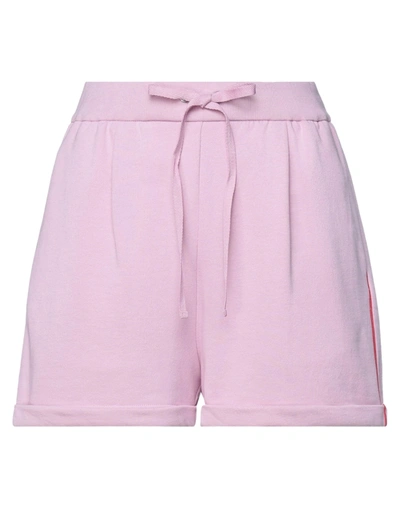 Shop Alberta Ferretti Woman Shorts & Bermuda Shorts Light Pink Size S Cotton