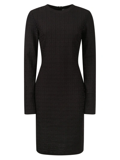 Givenchy Textured Black Dress In Black
