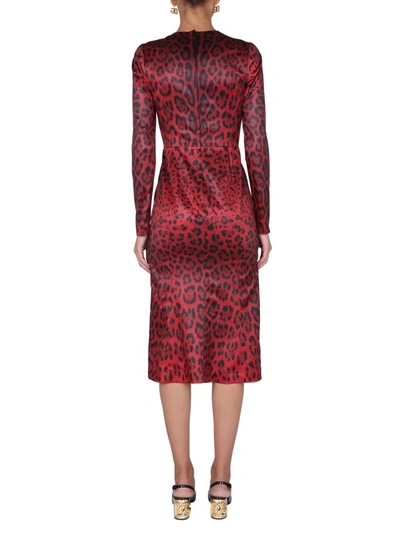Shop Dolce & Gabbana Long Dress In Red