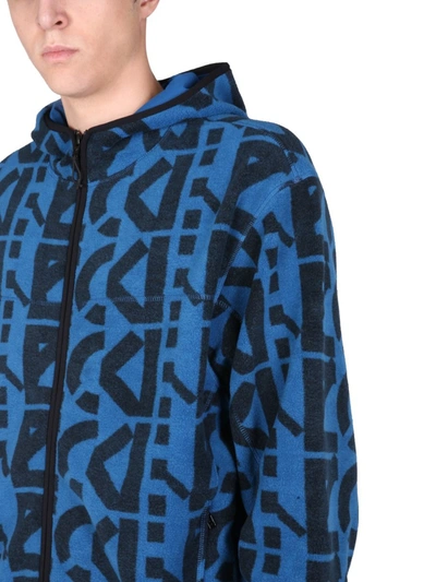 Shop Kenzo Sweatshirt With Monogram Logo In Blue