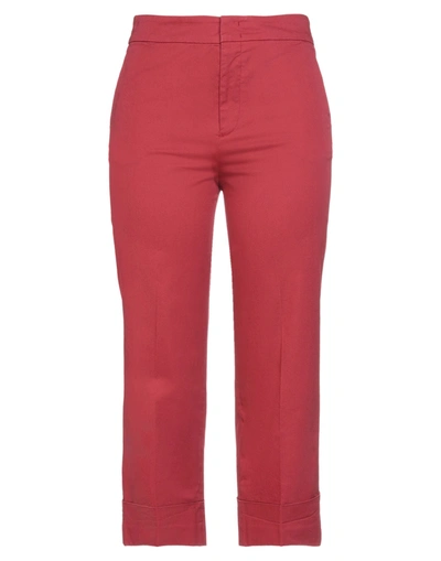 Shop Pt Torino Woman Pants Brick Red Size 8 Cotton, Elastane
