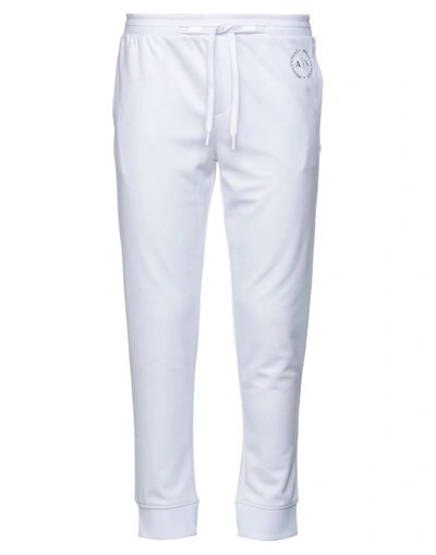 Shop Armani Exchange Man Pants White Size S Polyester, Viscose, Elastane