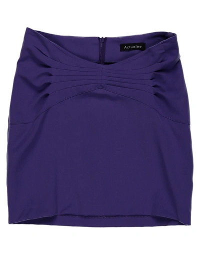 Shop Actualee Mini Skirts In Purple