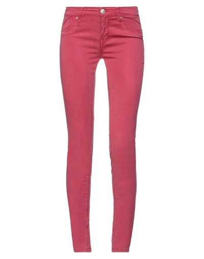 Shop 0/zero Construction Woman Pants Garnet Size 25 Lyocell, Elastane In Red