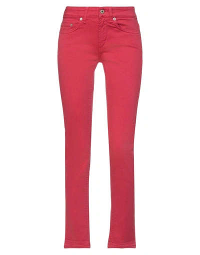 Shop Dondup Pants In Brick Red