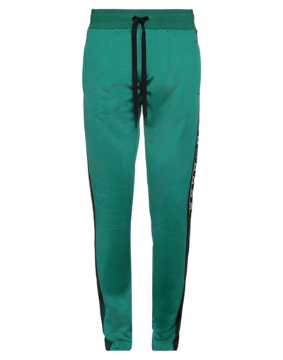 Shop Dolce & Gabbana Man Pants Emerald Green Size 26 Polyester, Cotton, Elastane