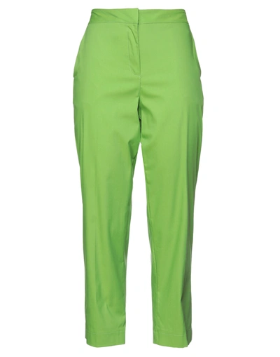 Shop Dixie Woman Pants Green Size Xs Cotton, Polyamide, Elastane