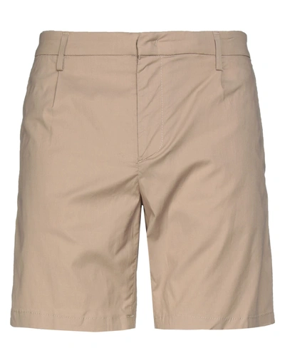 Shop Dondup Man Shorts & Bermuda Shorts Khaki Size 34 Lyocell, Cotton, Elastane In Beige