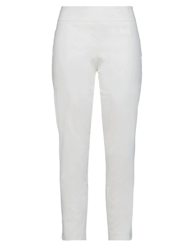 Shop Pianurastudio Woman Pants White Size 12 Cotton, Elastane