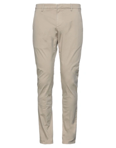 Shop Dondup Man Pants Khaki Size 32 Cotton, Elastane In Beige