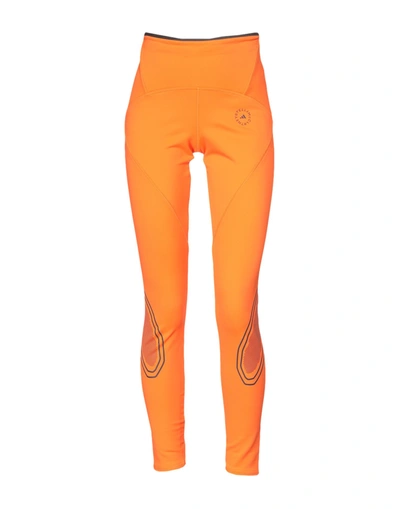 Shop Adidas By Stella Mccartney Truepace Ti C. R Woman Leggings Orange Size 0 Recycled Polyester, Elastan