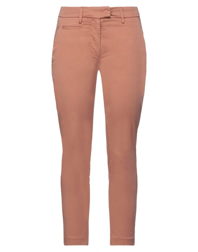 Shop Dondup Woman Pants Salmon Pink Size 31 Cotton, Elastane