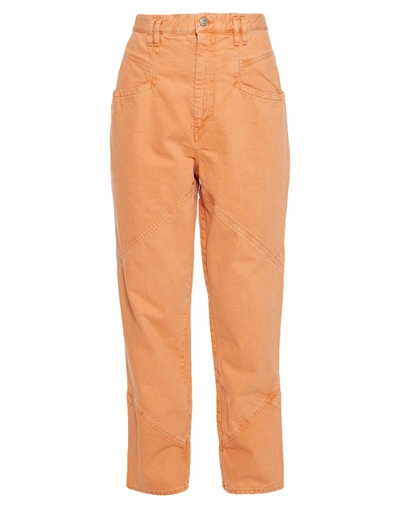 Shop Isabel Marant Woman Jeans Orange Size 4 Cotton