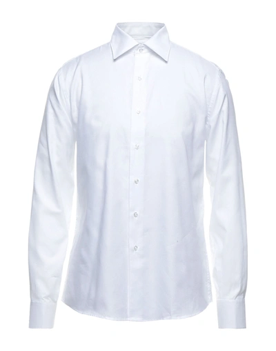 Shop Angelo Nardelli Man Shirt White Size 16 Cotton