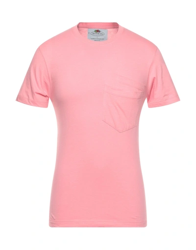 Shop Fruit Of The Loom X Cedric Charlier Man T-shirt Pink Size S Cotton