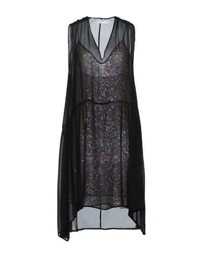 Shop L'autre Chose L' Autre Chose Woman Midi Dress Black Size 8 Polyethylene, Polyester