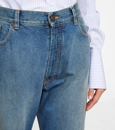 Shop Maison Margiela Mid-rise Wide-leg Jeans In 蓝色