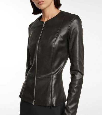 Shop The Row Anasta Leather Jacket In 黑色