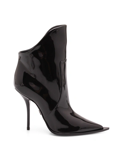 Shop Dolce & Gabbana Cardinale Leather Ankle Boots In Black