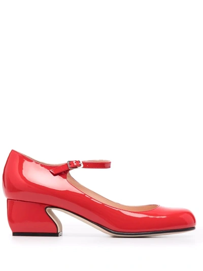 Shop Si Rossi Patent-leather Pumps In Red