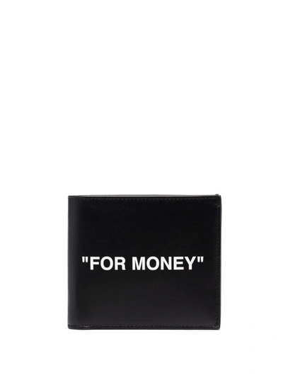 Shop Off-white "for Money" Bi-fold Wallet In Black