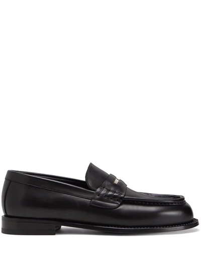Shop Giuseppe Zanotti Euro Slip-on Loafers In Black