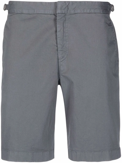 Shop Orlebar Brown Dane Cotton Twill Shorts In Grey