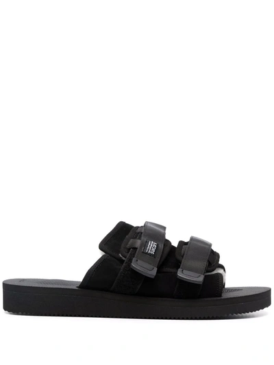 Shop Suicoke Moto Cab Touch-strap Sandals In Black