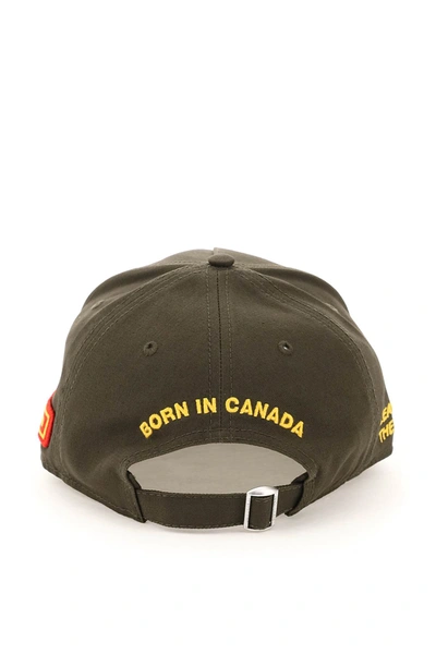 Dsquared2 Logo-patch Baseball Cap In Khaki