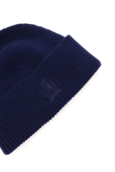 Shop Tommy Hilfiger Alpaca Knit Beanie Hat In Blue