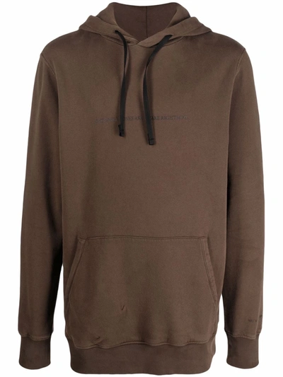 Alyx Brown Painterly-print Long-sleeved Hoodie In Braun
