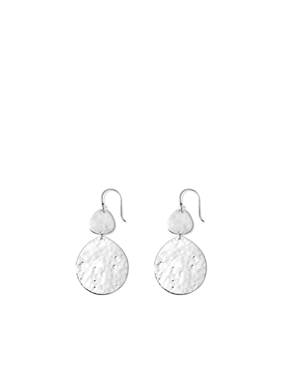 Shop Ippolita Classico Hammered Teardrop Earrings In Silver