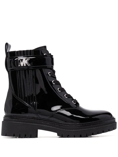 Shop Michael Michael Kors Stark Zipped-up Boots In 黑色