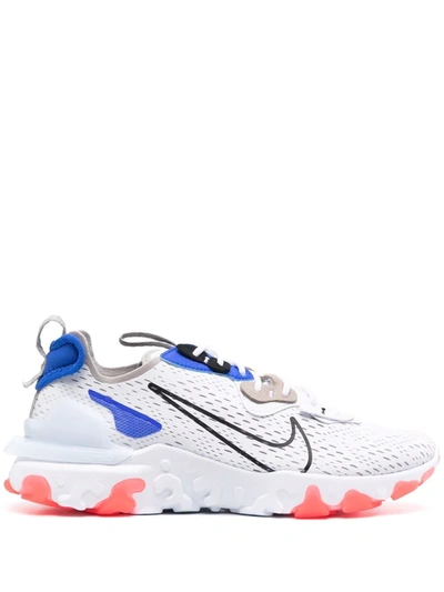 Nike react blanche bleu sale