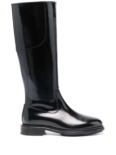 Shop A.p.c. Charlie Glossy Boots In 黑色