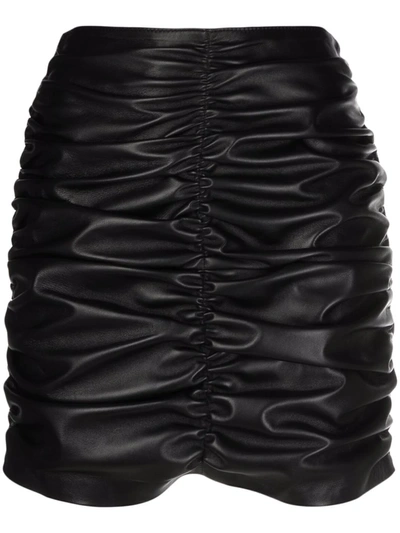 Shop Manokhi Gathered Mini Skirt In 黑色