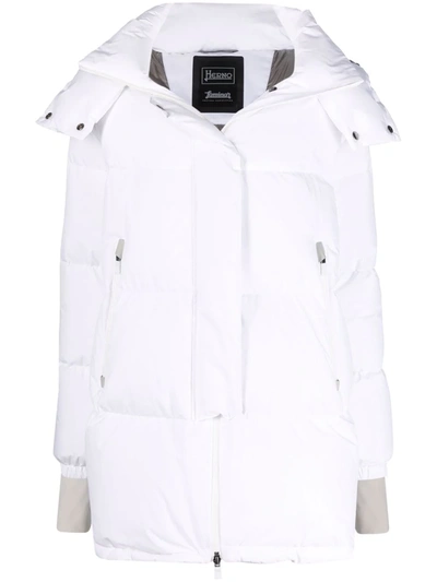 Shop Herno Puffer Hooded Coat In 白色