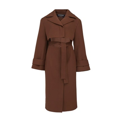 Shop Jacquemus Picchu Coat In Brown