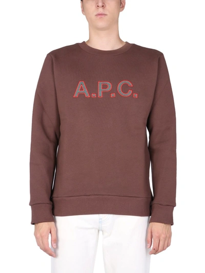 Shop Apc A.p.c. Men's Brown Other Materials Sweatshirt