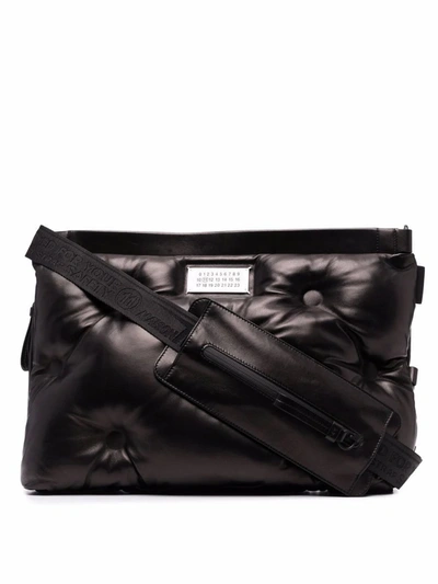 Shop Maison Margiela Women's Black Leather Shoulder Bag