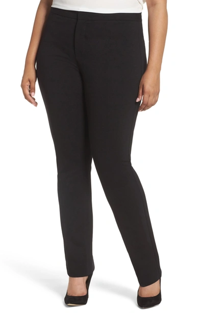 Nydj Sheri High Waist Slim Straight Jeans In Black