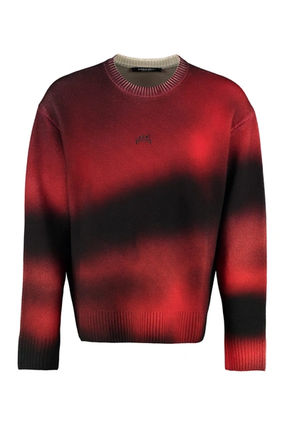Shop A-cold-wall* Long Sleeve Crew-neck Sweater In Red