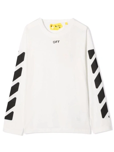 Shop Off-white Off Stamp Tee L/s In White Blac