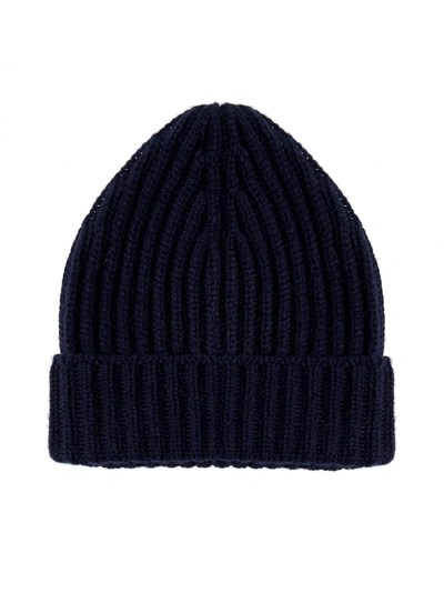 Shop Malo Hat In Navy Blue