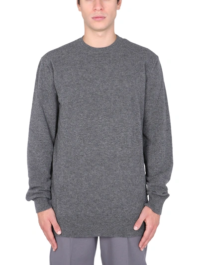 Shop Comme Des Garçons Shirt Crew Neck Sweater In Grigio