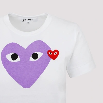 Shop Comme Des Garçons Play Printed T-shirt Tshirt In Pink &amp; Purple